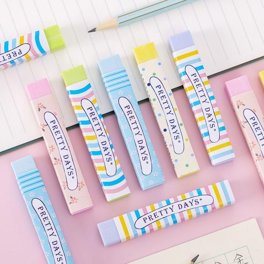 

Novelty Kawaii Stationery Tools Writing Drawing Erasers School Office Supplies Long Strip Eraser
