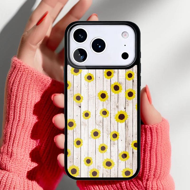 Beauty Yellow Sunflower Phone Case for iPhone 17 16 15 14 13 Pro Max Back Cover for 12 11 Pro Coque