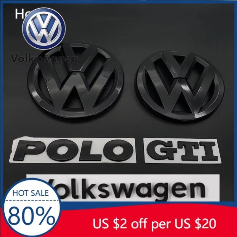 Pentru VW Volkswagen Jetta MK5 Golf Mașină insignă logo față acoperită Autocolant ABS logo față și spate Clapetă portbagaj insignă Modificat Pentru Volks