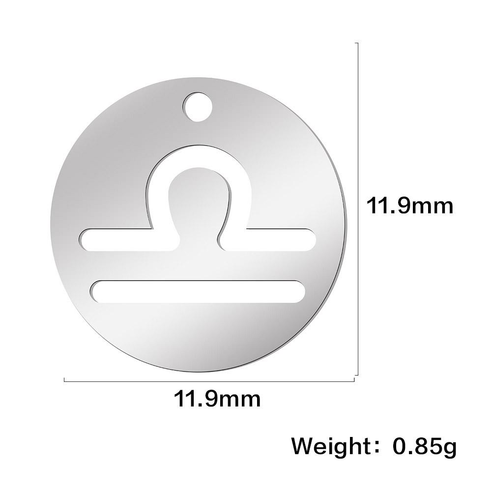 Zodiac Floating Charm for Jewelry Making Stainless Steel Aries Pisces Gemini Aquarius Cancer Twelve Constellation Pendant