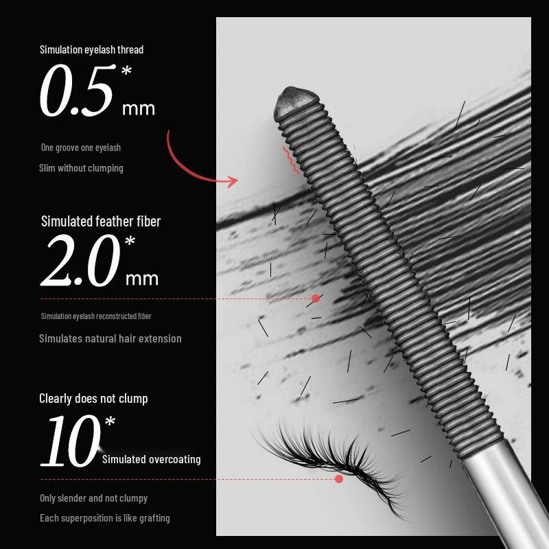 Little Fish Begonia Waterproof Mascara - Long-Lasting, Lengthening, Curling, Smudge-Proof, Volumizing, and Lash-Separating.