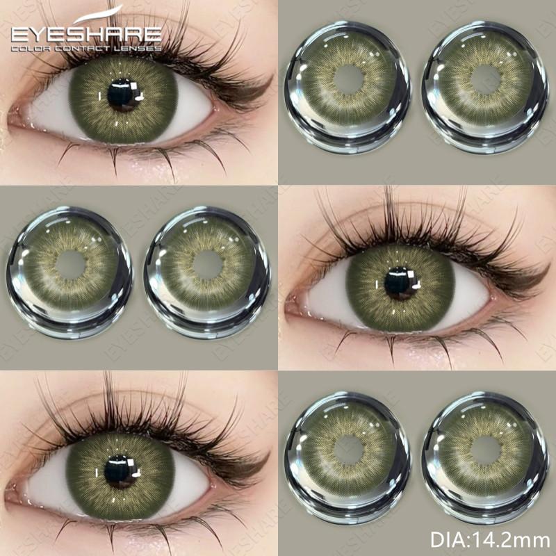 Eyeshare 2PCS PATTAYA Colored Contact Lenses for Eyes 0 ~ -8.00 Prescription Myopia Contact Lenses Natural Lens Beauty Cosmetics