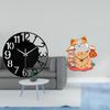Acrylic Cat Wall Clock Silent Non Ticking Decorative Easy to Read Simple Round Hanging Big
