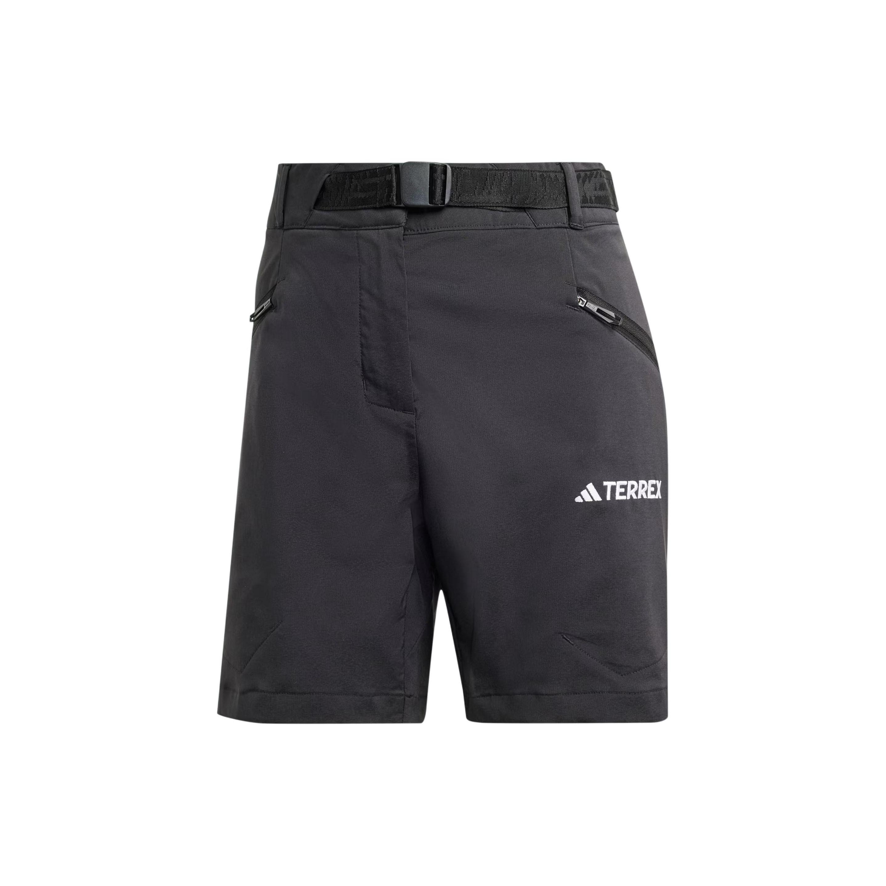 Adidas Terrex Xperior Mid Shorts Solid Color Logo Straight Leg Sports Shorts Women Shorts Black IP4832 S