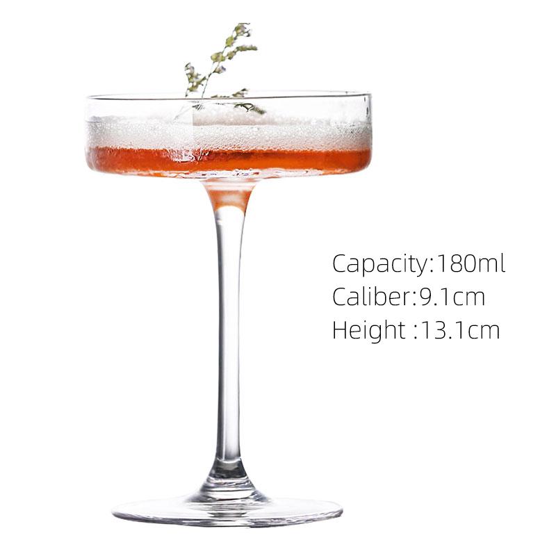 

Japanese Style Flat Cocktail Glass Classical Champagne Martini Glasses Creative Cocktail Cup For Wedding Party Bar Home Tools 1pc