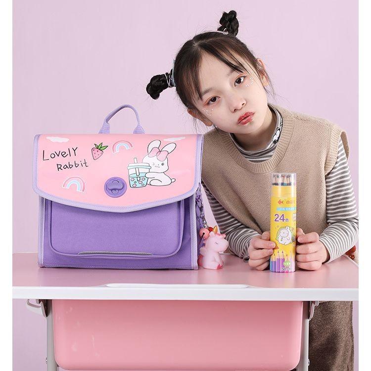 Stylish Gender Neutral School Backpack With Cute Rabbit Design For Children