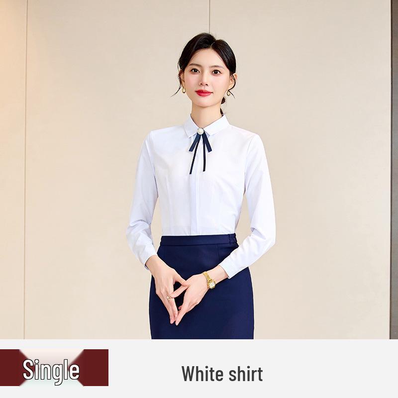 

Женский профессиональный комплект из белой рубашки и костюма для официальной одежды 2XL