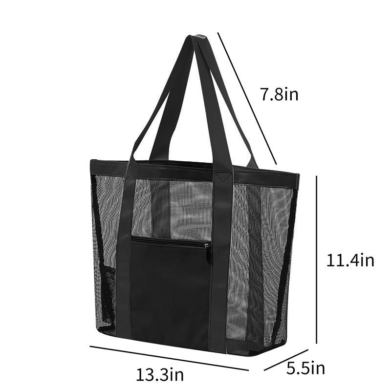Solid Color Beach Bag: Portable Outdoor Travel and Swimming Storage Solution