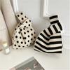 Casual Handmade Wave Point Tote Bag Wrist Bag Knit Handbag Shopping Bags