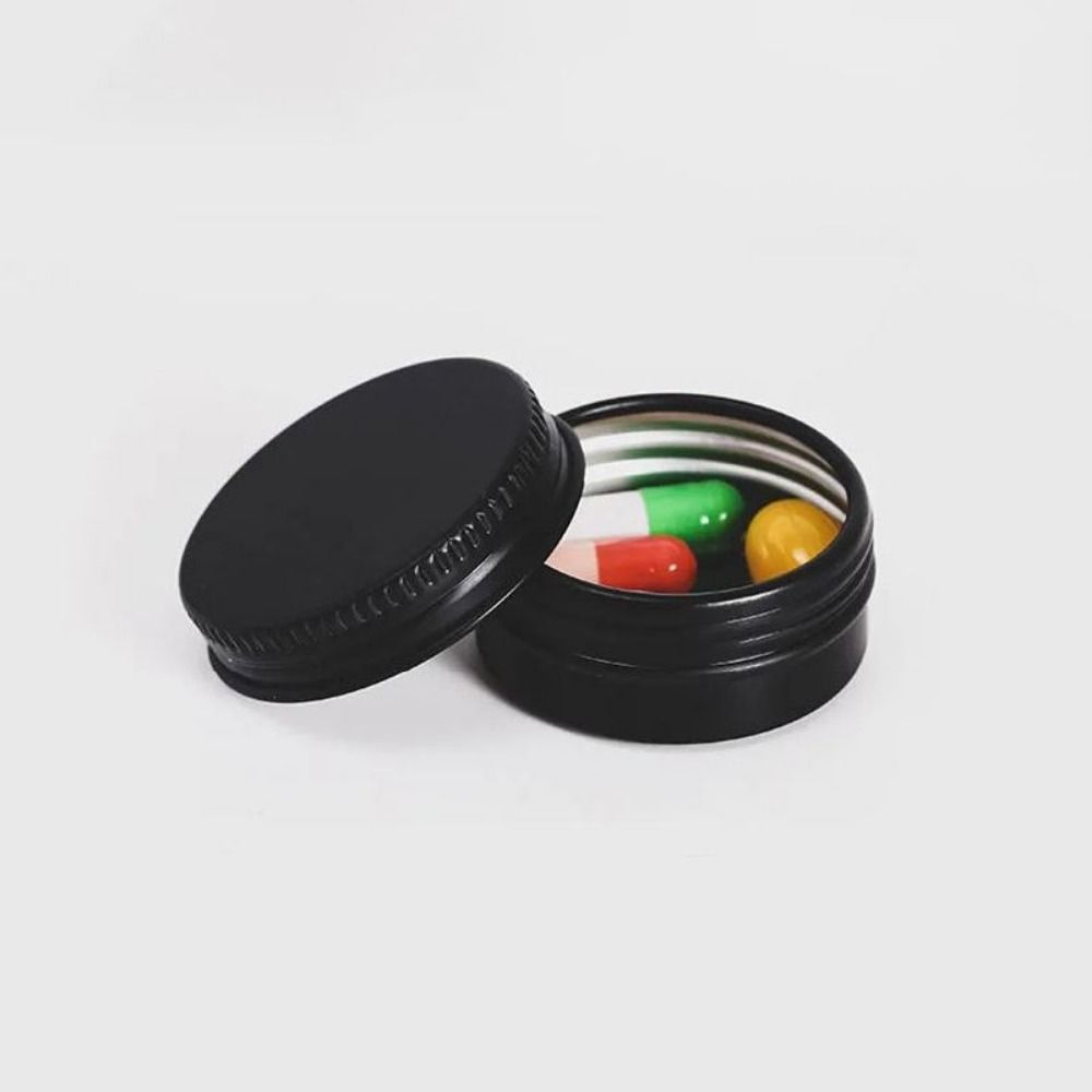 Light-proof Black Pill Box Not Rust Pill Packing Box Modern Mini Medicine Box  Organizer