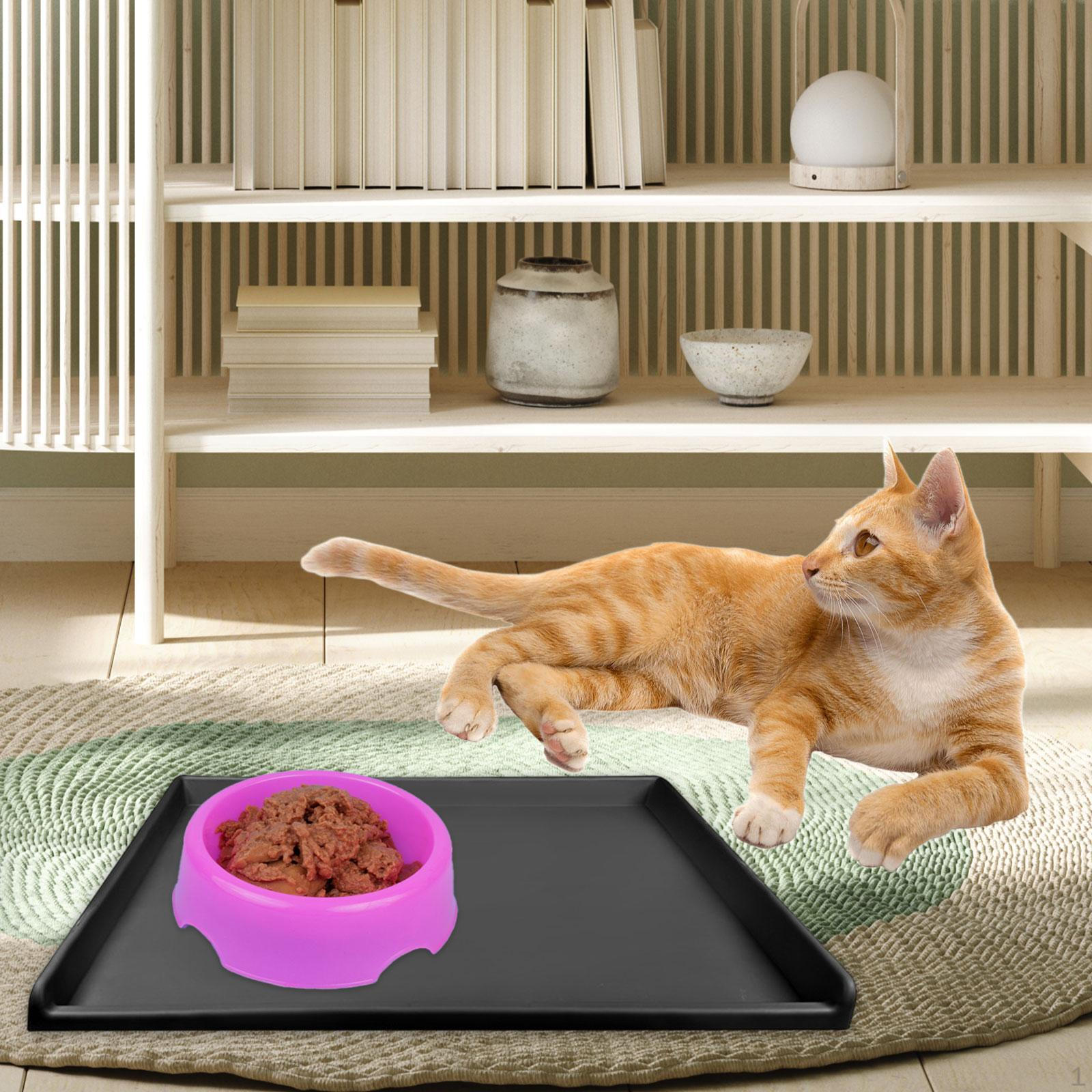 

Коврик для корма для собак, дозатор воды, переносная защита пола, силиконовая миска для кормления щенков M