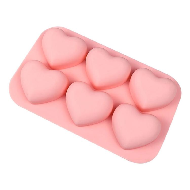 6 Cells Silicone Cake Molds Heart Shaped Mousse Moulds Cake Decorating Gadgets