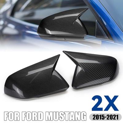 Capa para espelho retrovisor de carro, capa lateral para asa, porta externa, adesivo para Ford, Mustang 2015-2021, estilo de luz de sinalização