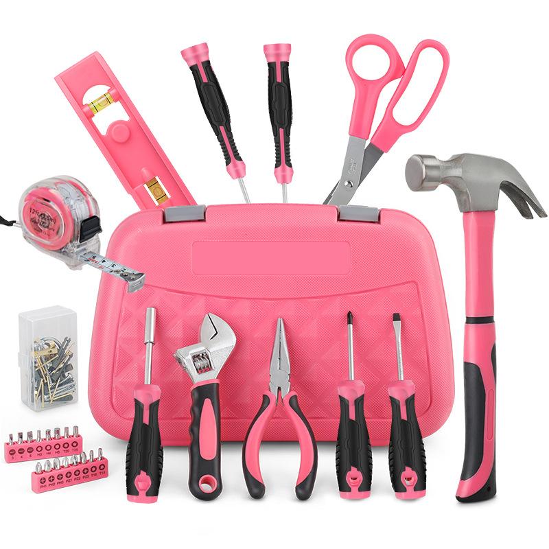 67pcs Home Hardware Tools Set Women Home Office DIY Repair Tools Combo Pliers Wrench Screwdriver Hammer Set