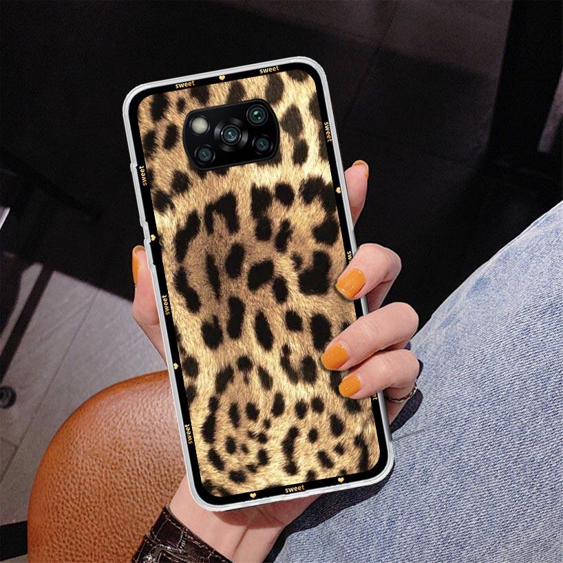 Animal Leopard Print Phnoe Case for Xiaomi Poco X5 X6 X7 Pro X4 Gt F7 Ultra M8 M7 Redmi 15C 15 13C 13 12C 12 Unique Cover Coque