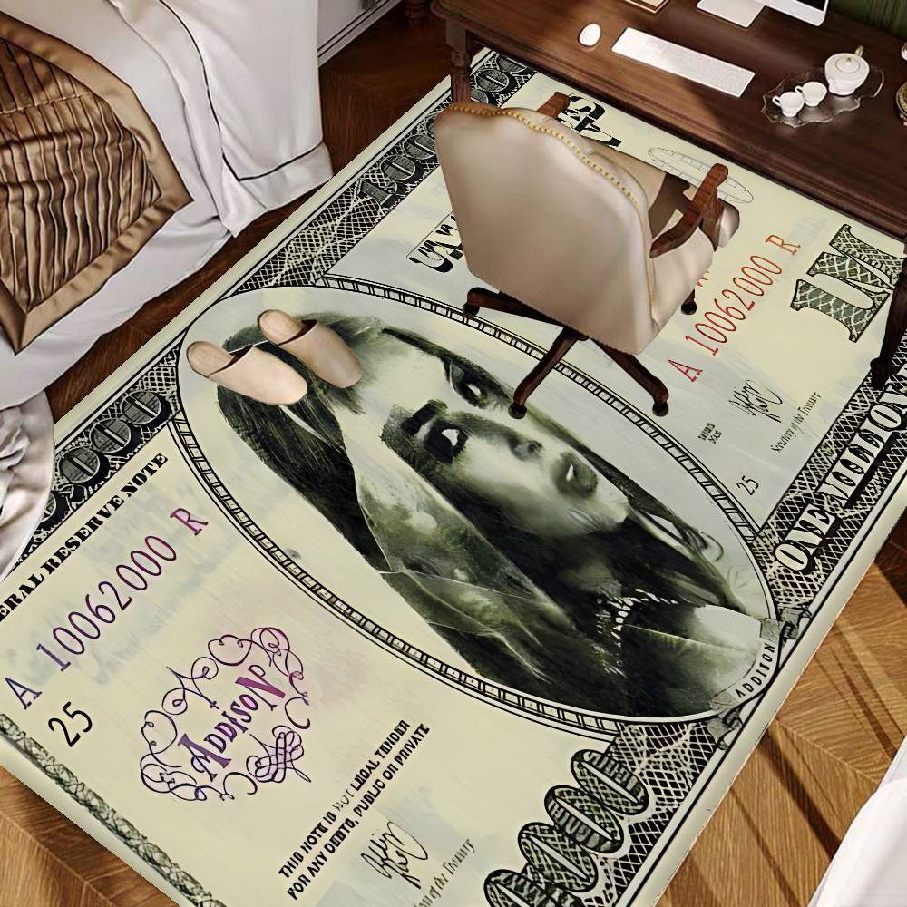 Singer A-Addison Rae Floor Mat INS Style Soft Bedroom Floor House Laundry Room Mat Anti-skid Household Carpets