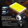 Motorcycle LED Headlight 24/12V for Truck Moto Trailer ATV Scooter Spotlights Fog Light Universal Mini Driving Light Dual Color