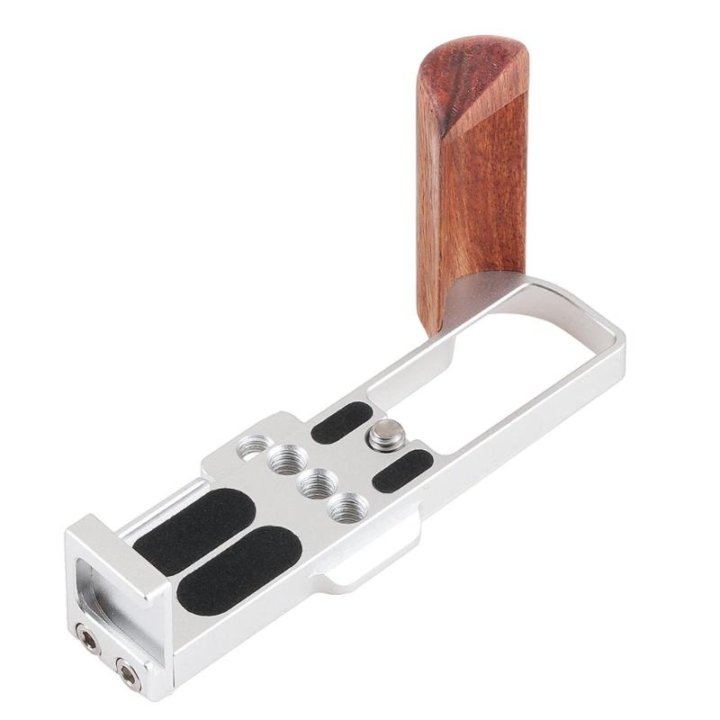 Wooden Grip L Brackets Handle for G7XII G7XIII Quick Release Plate System ArcaSwiss Mount for Comfortable Shoots