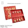 4Pcs Stainless Steel Christmas Coffee Spoon Forks Set with Exquisite Paper Box Stainless Steel Gold Xmas Dinner Tableware