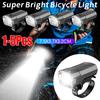 1-5PCS LED Bicycle Front Light Waterproof Headlight Night Safety Warning Lamp Rechargeable Bike Flashlight Cycling Accessories
