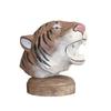Konstgjord Djurskulptur Träsnideri Tiger Lejon Djurhuvud Träsnideri Hantverk Tallris Prydnader Heminredning Tillbehör