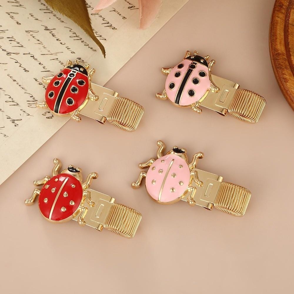 Anti-lost Spring Pen Clips Bookmark Pencil Holder Portable Pen Loop Holder  Stationery Supplies
