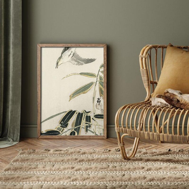 Chinese Ink Style Frameless Canvas Painting Decorative Art Printing Poster Image Home Living Room Bedroom Decor Frameless Gifts