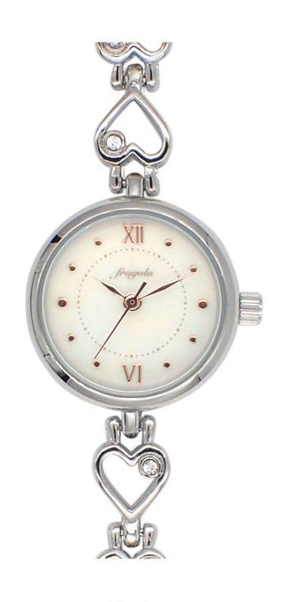 

[Follow] Fragola Nickel Free Heart Breath Watch N04922A-4 SV Women s Silver