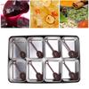 Condiment   Server with 8 Containers Serving Tray Platter with 8 Spoons for Bar Accessories Fruit Salad Party Garnish
