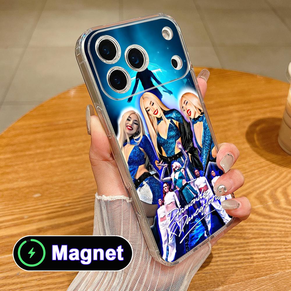 Fashion Ava Max Clear TPU Magsafe Mobile Phone Case for iPhone 17 16 15 14 13 12 11 Air Pro Max Plus Mini Colorful Cover