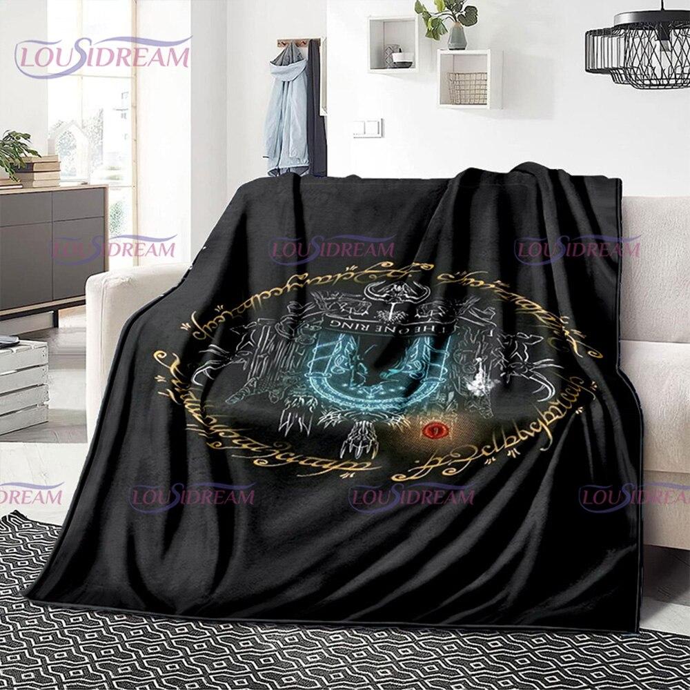 

Класичний фільм L-Lord of the R-Rings Pattern Фланелева ковдра для офісу Теплий і зручний диван Дорожня ковдра 100cm x 150cm