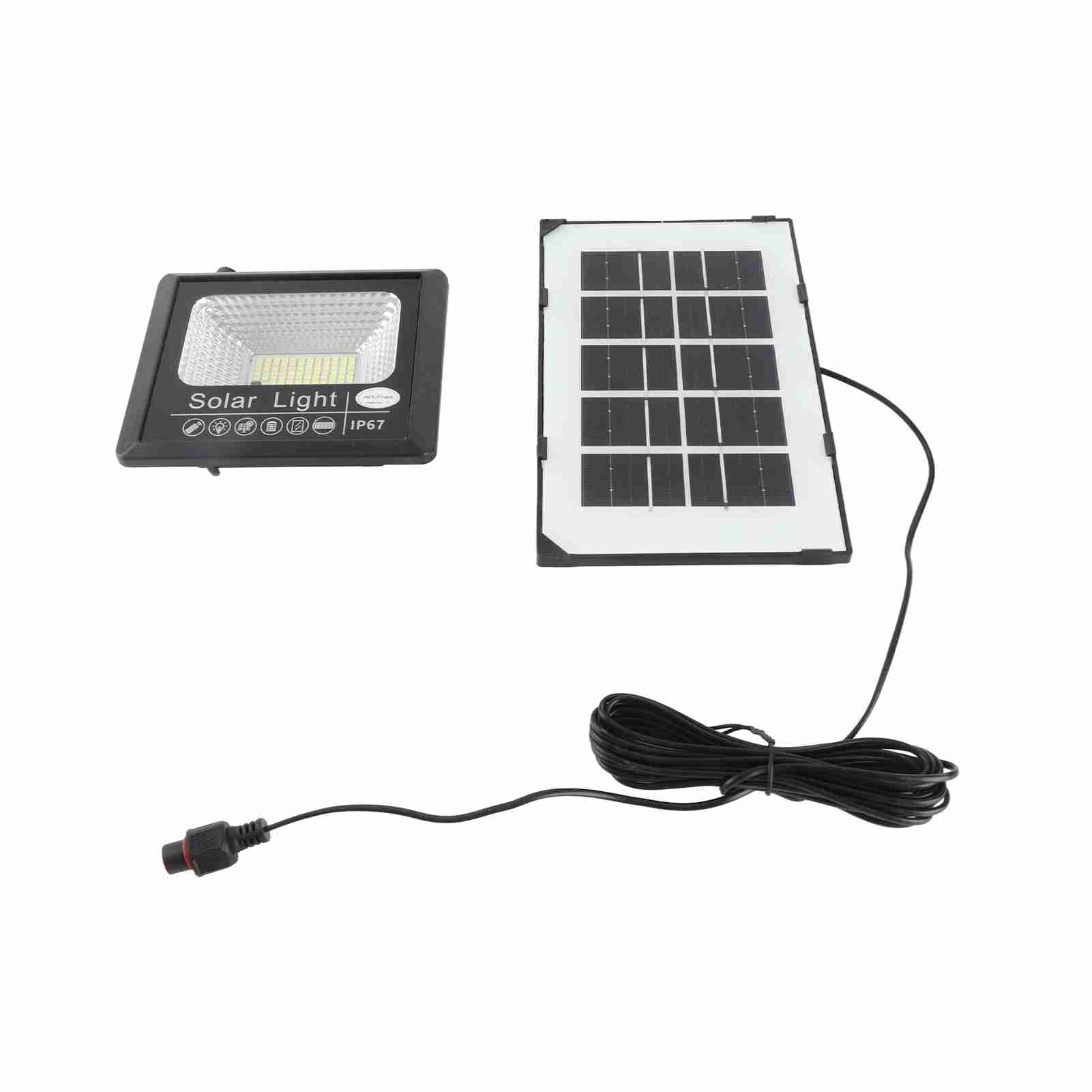 

30W 100LED Solar Street Lamp Remote Control Light Control Timing Floodlight Super Bright Waterproof for Outdoor Garden