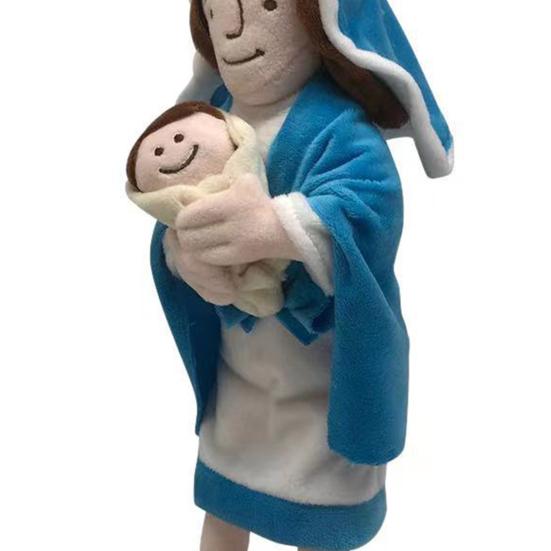 30cm Jesus/Maria Plush Doll PP Cotton Soft Accompany Sleep Pillow Cute Sofa Ornament Classic Jesus Savior Cartoon Arabian Doll Religious