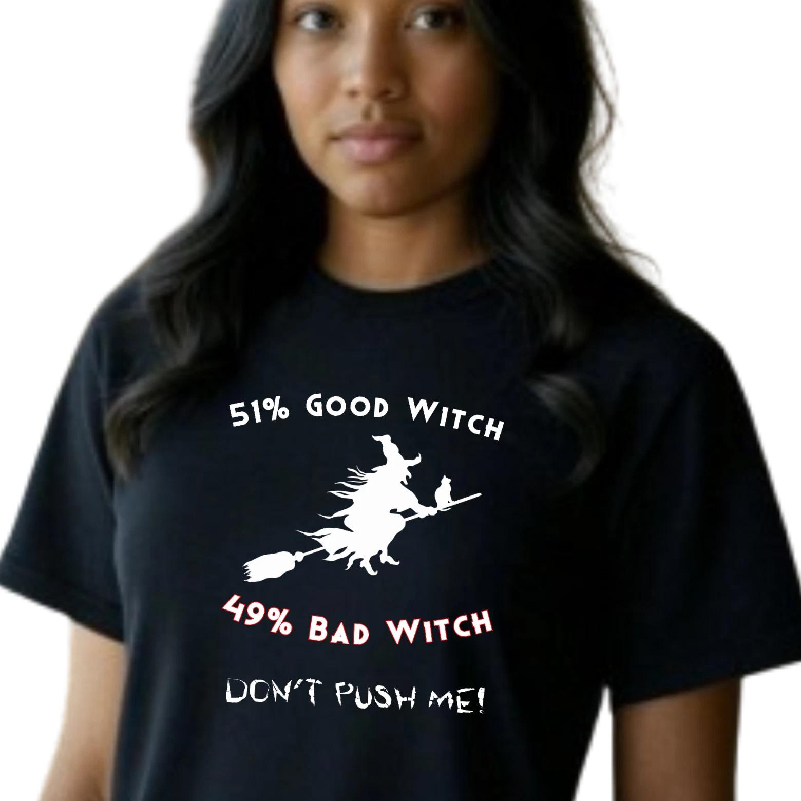 Good Witch Bad Witch Unisex T-T-Shirt, Wiccan T-Shirt, Witchcraft Tee, Halloween M