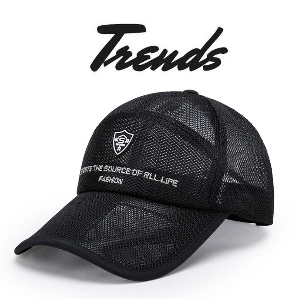 Full Mesh Summer Baseball Cap Adjustable Outdoor Sports Hats  For Man Women Unisex