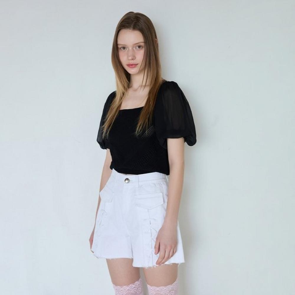 Egoist Lace Up Denim Shorts  Es2odq01 