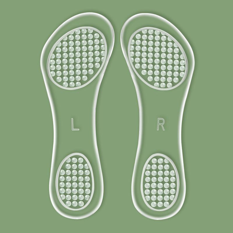 

GEL Women s High-heeled Single Shoes, Self-adhesive and Washable, Transparent, Shock-absorbing and Pressure-retarding, Seven-point Insoles one size fits all прозорий