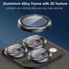 3PCS Camera Lens Protector For iPhone 17 Pro Max 17Pro 17Air Metal Ring Protector Glass For iPhone 14 15 16 ProMax Camera Lens