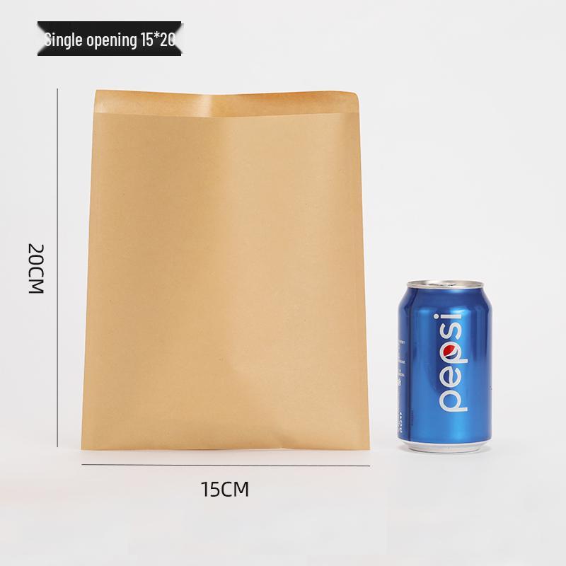 Oil-Proof Kraft Paper Food Bag for Pancakes, Roujiamo, Shaobing, and Barbecue Snacks