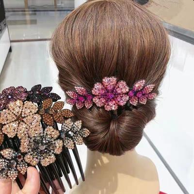 Vrouwen Haarclips Elegante Haarkammen Clip Mode Bloem Haarspelden Hoofddeksel Haarvork Haarmaker Knot
