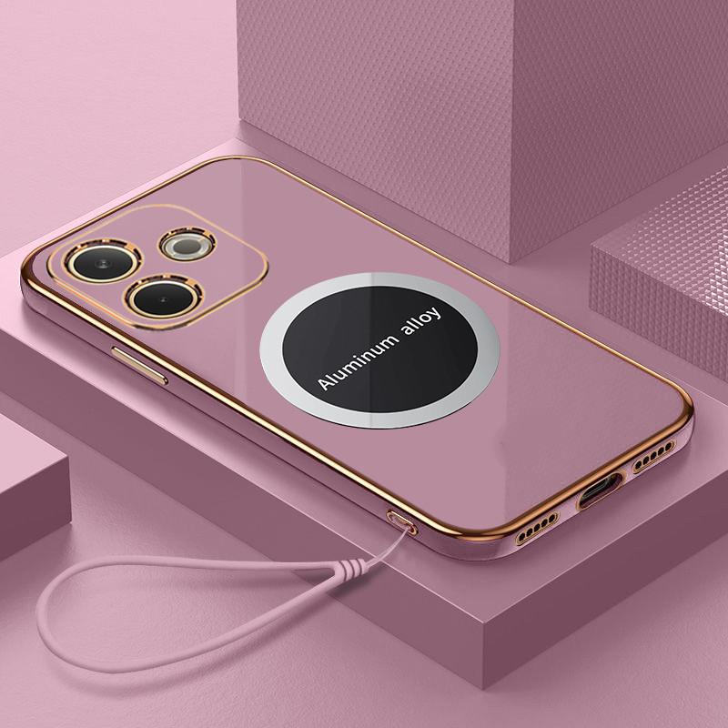 

Для Oppo A5 Pro Чехол Oppo A5Pro 4G A5 Energy Phone Case Роскошный квадратный чехол с магнитным притяжением Противоударный силиконовый чехол-накладка Case & Strap&Oppo A5 Pro