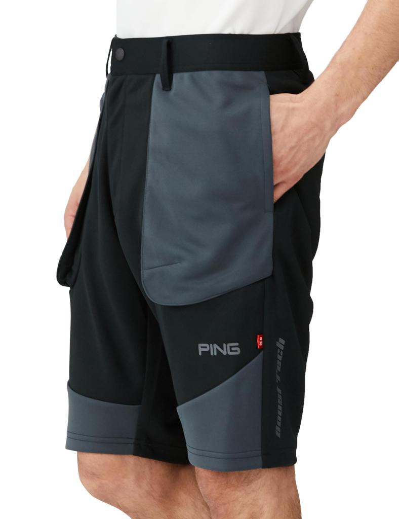 PING Apparel Men's AddElm Series Shorts (Add.03/boost: Body Support & All-Direction Stretch) / Golf Conditioning / 621-4132101 010_Black, Size 3L