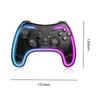 Wireless Controller Gaming Controller Turbo One Key Up 10 Color LED Light for Switch Pro/Switch/Switch Lite/Switch OLED/iOS