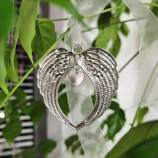 Christmas Loved One In Heaven Angel Wings Memorial Ornament with Lanyard Christmas Tree Hanging Pendant Sympathy Gift