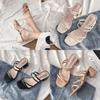 Womens Flat Sandals With Thick Heel For Summer Casual Wear