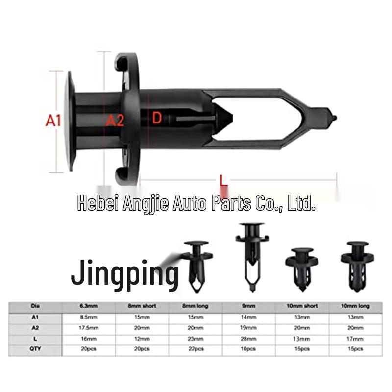 102PCS Cross-Border Car Rivet Clips for Toyota, Honda, Ford