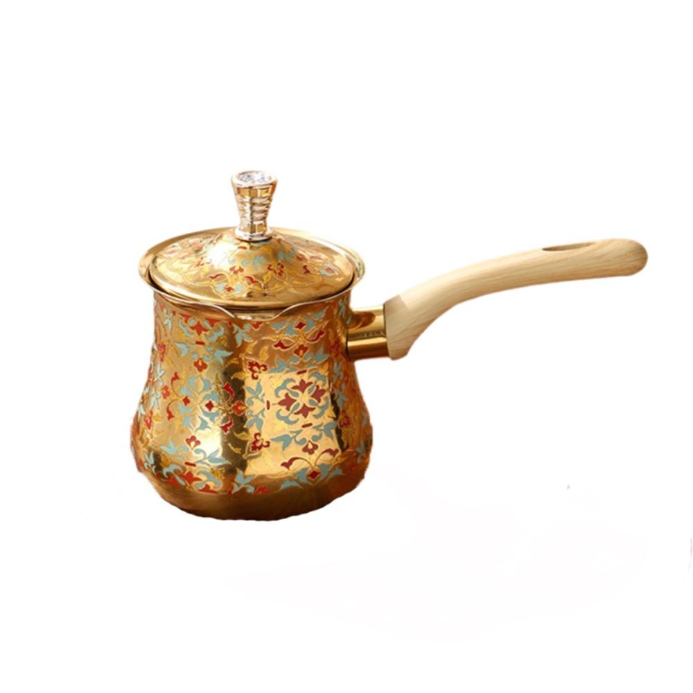 550ml Turkish Coffee Pot Stainless Steel Milk Pot Multifunctional Butter Melting Pot  Kitchen