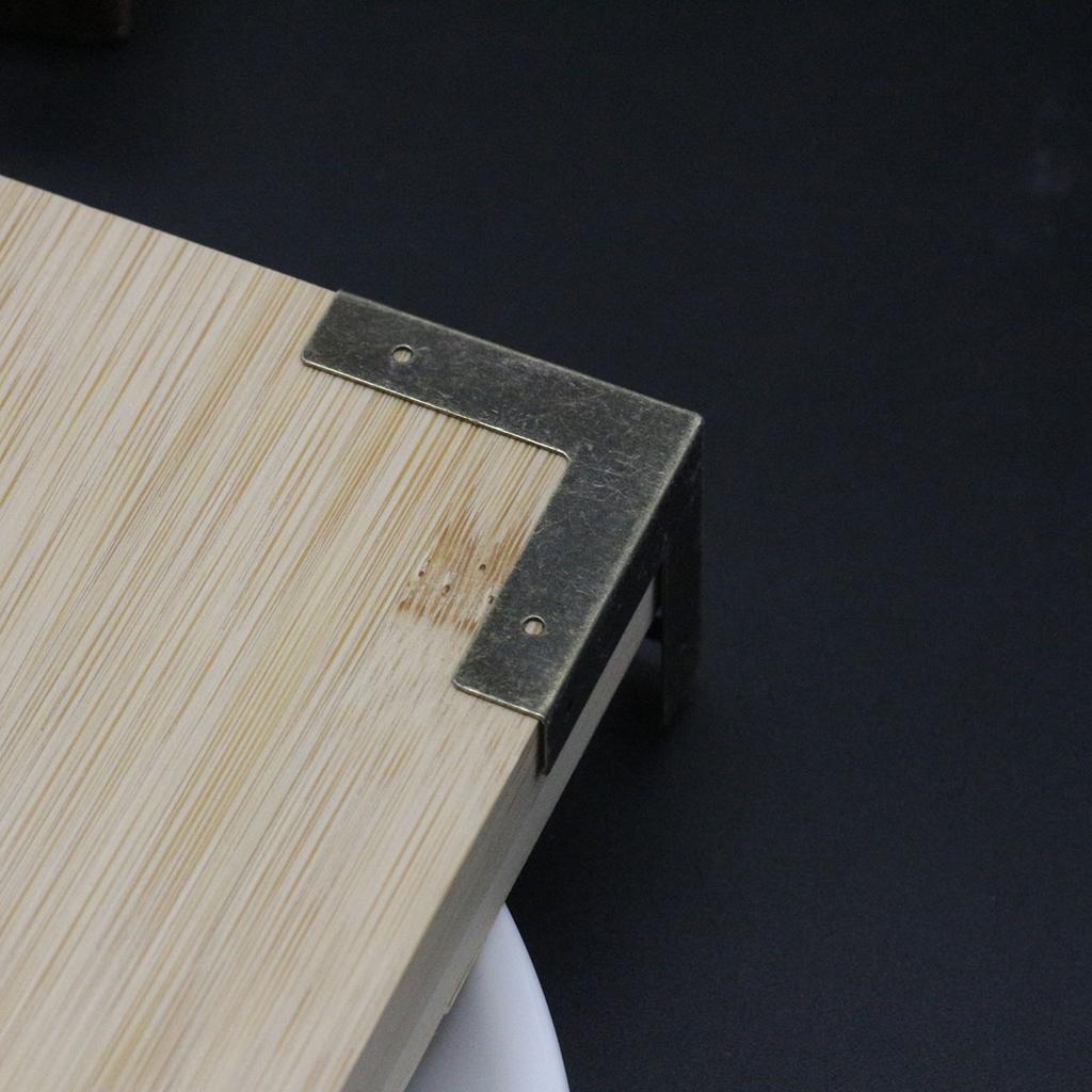 8 ks Starožitné bronzové chrániče rohů, Chránič rohů dřevěné krabice, Chránič rohů krabice na víno, Trojúhelníkové rohové konzoly