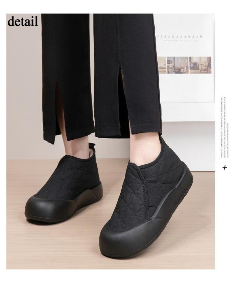 Ladies Winter Platform Snow Boots Anti Slip Warm Faux Fur Lining Ankle Booties Water Resistant Comfortable Fuzzy Walking Short Boots