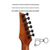 Universal Silver Folk Guitar Tuning Pegs, Knobs & String Winder Tool - Fully Enclosed Electric Guitar Tuning Accessories